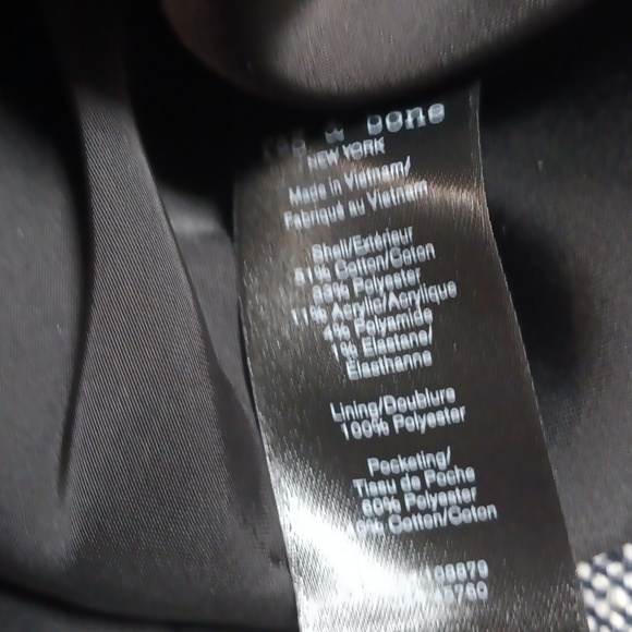 Rag & Bone Josie Italian Tweed Blazer In Blue And White - Picture 12 of 13